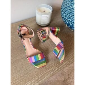 Bibi Lou Block Heel Sandals Womens Rainbow 37 / 6.5